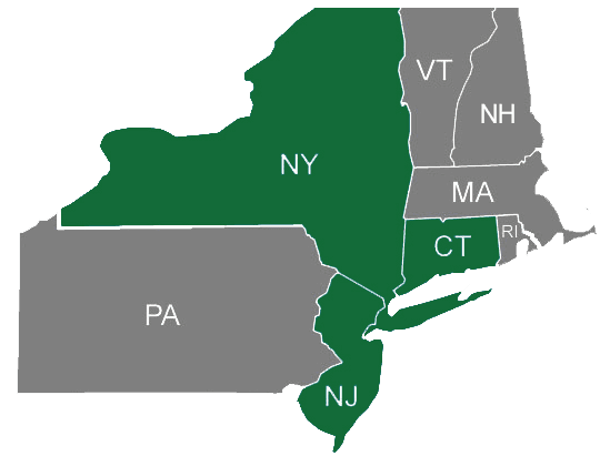 Tristate Area Map
